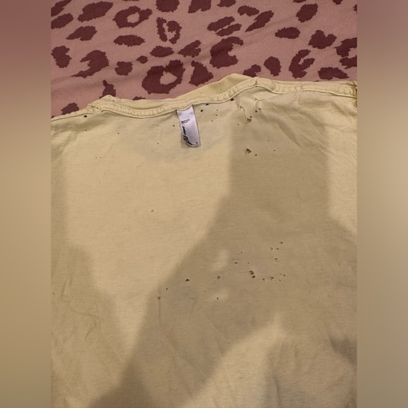 Vintage Courtney Love Women's Graphic pale baby Yellow T-Shirt - Picture 12 of 12